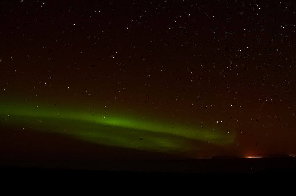 Uno de las maravillas de la Islandia nocturna